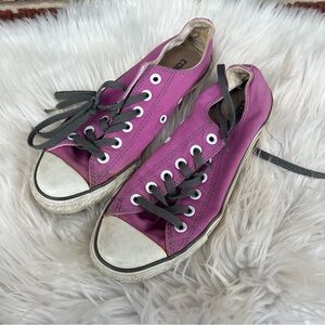 Converse Purple and Gray Lace Up Ankle Sneakers